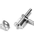 Stainless Steel Sliding Bolt Lock Latch for Bathroom Door Gate Hardware with metal components and polished finish.