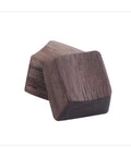 GH60 Full Set Solid Wood Keycaps For Cherry Mx Switch Mechanical Gaming Keyboards 104 Keys, close-up of two natural wood keycaps.