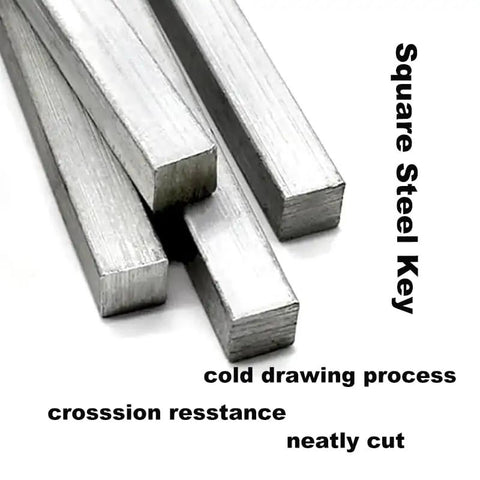 Four Pack One Quarter Inch Square Stainless Steel Key Stock Bar Stock Twelve Inch Cold Drawn Plain Finish For Cutting And Welding DIY Projects