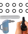 10 Piece Golf Cart Battery Water Filler Bottle Seal Ring Kit With Tool For Replacing Lost Or Broken Rubber Gasket On Jug Spout