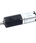 N20 Micro Metal Planetary Gearbox Reducer Motor With 64 To 1 Step Down Ratio For Sweet Running Precision and Hardworking Torque Output On Custom Robot Frames and DIY Tech Builds, black and silver motor.