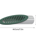 4 Inch Angled Yard Drain With Grate Cover For No Fuss Debris Blocking And Steady Water Flow, side view with dimensions