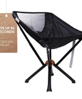 Ultra Compact Portable Camp Chair That Folds To Bottle Size Ready In Seconds A Real Game Changer For Camping And Outdoors Black