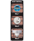 Easy install steps for 180 Degree LED Motion Security Light for Outdoor Safety White Finish Motion Activated Floodlight with Wide Coverage Energy Efficient LEDs Quick Install No Bulbs to Swap Weatherproof