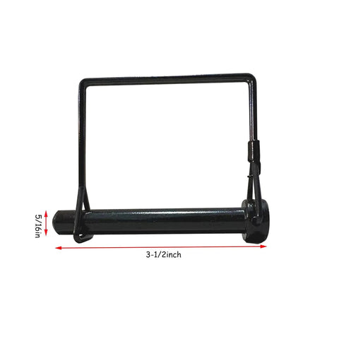 Two Pack Beefed Up Heavy Duty Black Trailer Hitch Pin Lock For Towing Coupler Quick Release Five Sixteenths By Three And A Half Inches