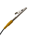 Noteflora anti-static ESD grounding lead with yellow insulated wire and metal alligator clip