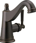 Mylan Single Hole Bathroom Faucet Venetian Bronze With Drain Assembly and Worry Free Drain Catch InnoFlex PEX Supply Lines