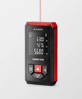 Straight Up Precision Laser Distance Meter With A Rock Solid 131 Foot Range And Dead On 0.08 Inch Readings USB C Rechargeable Pocket Rangefinder With Magnetic Base For Any Job Site display showing measurements in meters and compact design.