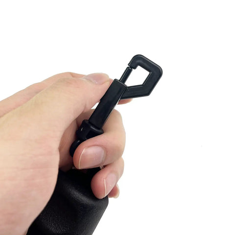Hand holding 2 Pack Archery Arrow Puller Gripper With Belt Clip For No Fuss Target Removal Grab It Quick Soft Rubber Extractor Tool