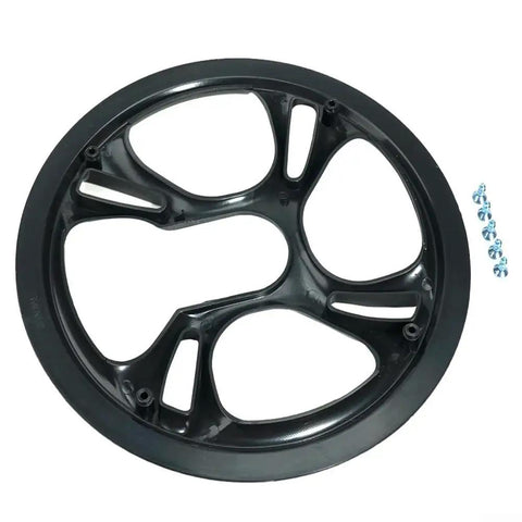 Black Road Bicycle Crank Guard Protector For 40 To 52T Sprockets Easy Install No Fuss Plastic Cover Shield with screws included