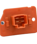 Manual Control Blower Motor Resistor For Hyundai Elantra And Elantra Coupe connector module in orange for quick fan dash repair.