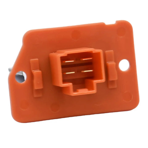 Manual Control Blower Motor Resistor For Hyundai Elantra And Elantra Coupe connector module in orange for quick fan dash repair.