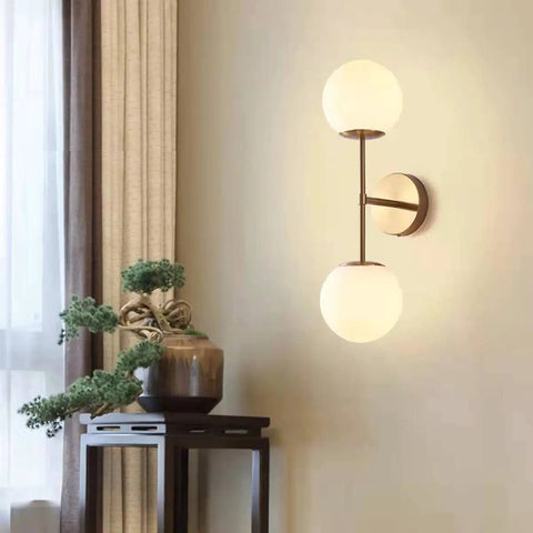 Globe Wall Sconce 21 Inch Modern Milk Glass Globe Light For Bathroom Vanity Mirror Living Room Hallway And Stairs Nordic Style LED Fixture Chic Yet Practical Home Lighting For A Cozy Modern Vibe