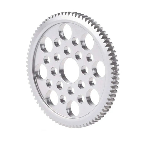 Close-up of 7075 Aluminum 48P Spur Gear 80T Upgrade for Sakura D3 CS SXI XIS, 1/10 scale RC on-road drift car gear