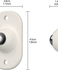 16 Pack Mini Swivel Caster Wheels Featuring Heavy Duty Self Adhesive Pads, showing white plastic caster with dimensions for drawers.