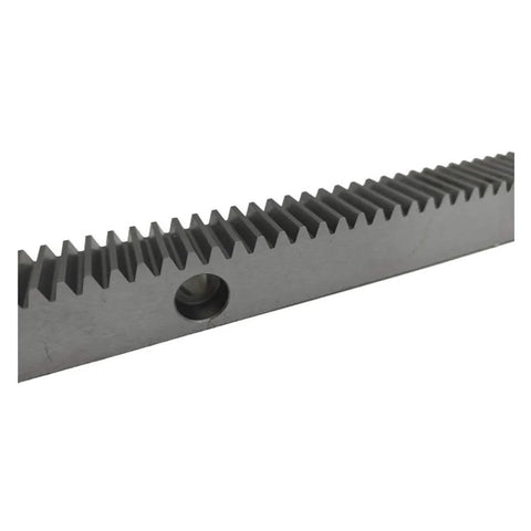 Close-up of Sturdy Steel Straight Linear Spur Rack 1M 1Mod 500mm External Gear Rack With Toothed Teeth For V Slot Aluminum Profile Drive System
