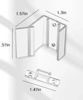 4 Pack RV Sliding Door Latches Set For Motorhomes And Campers Clear Mirror Closet Latches Universal Door Lock And Catch Hardware