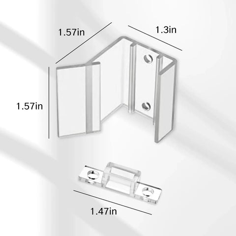 4 Pack RV Sliding Door Latches Set For Motorhomes And Campers Clear Mirror Closet Latches Universal Door Lock And Catch Hardware