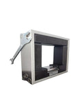 Hardcore Heavy Duty 0.02mm Framed Bubble Level Featuring Bulletproof Cast Iron Body For Machinist Straightness Testing And Rock Solid Precision Workbench Alignment, showing side view with adjusting wrench.