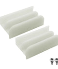 Smooth As Butter Sliding Shower Door Bottom Track Guide For Top Hung Glass Doors Fits 7 16 In Thick Panels With Mounting Screws Included 2 Pack