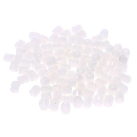 1000 Pcs Heavy Duty White Plastic Dowel Nut Kit With Screw Dowel Inserts For Bathroom And Kitchen scattered on surface