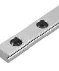 Close-up of 200mm LML9H Miniature Linear Guide Rail with 9mm width showing precision holes for 4-point contact design in motion systems