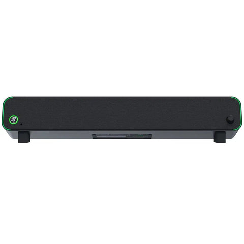 Front view of CR StealthBar Desktop PC Soundbar With Bluetooth Dope Compact Under Monitor Friendly Desktop Audio Upgrade