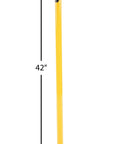 Heavy Duty Welded Steel Safety Bollard Standing Forty Two Inches Tall Built Like A Tank For Parking Lots And Docks Rock Solid Garage Guardian With Bright Safety Yellow Coating, 42 inches tall, 1.75 inch tube.