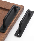 12 Pack Matte Black Cabinet Handles And Drawer Pulls Aluminum 5 Inch Hole Center, 5.71 Inch Length, 1.57 Inch Height