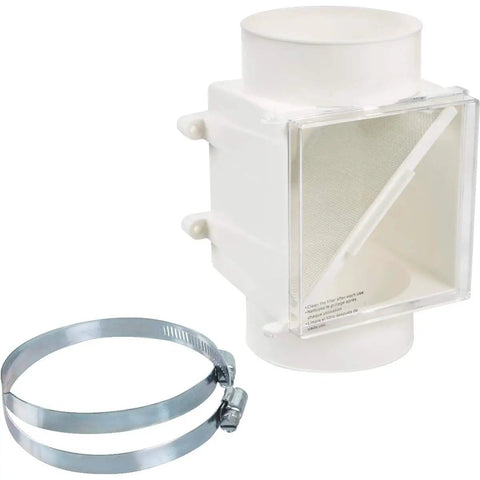 Dryer Duct Lint Trap For Four Inch Ducts Secondary Lint Filter To Reduce Fire Risk In Electric Dryers No Sweat Fit Keeps Ducts Clean Works