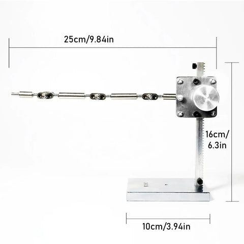 Stop Motion Armature Stand With Flexible Multi Joint Arm Height Adjustable Metal Bracket, 25cm arm, 16cm stand
