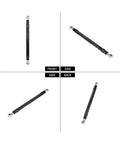 Black shifter lever part of Black Motorcycle Floorboard Kit With Driver And Passenger Footrests Shifter Lever And Brake Arm For Touring Road Electra Street Glide 08 25 Set 14 Up Now front and side views