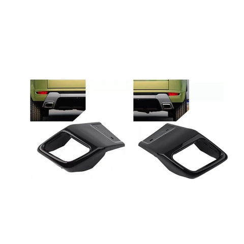 Stainless Steel Rear Bumper Exhaust Trim Kit With Black Coating For Evoque 2010 2018 Tailpipe Trim Parts Protect From Sun And Rain