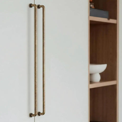 Antique Brass Cabinet Pulls 18 Inch Heavy Duty Zinc Alloy Handles For Large Wardrobe And Vintage Drawer Hardware For Farmhouse Kitchen