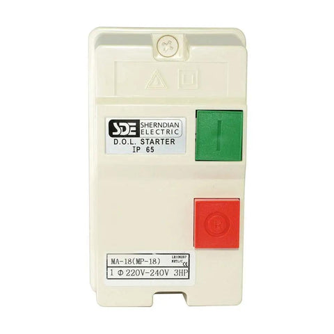 Heavy Duty 1 Phase Magnetic Switch 220 240 Volt 3 HP 18 26 Amp With Overload Protection Dust And Water Resistant Raised Off Button CSA Approved Contactor