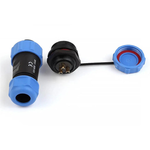 IP68 Waterproof Panel Mount Connector Plugs And Sockets Back Nut Male And Female 3 Pin Cylindrical Electrical Assembly