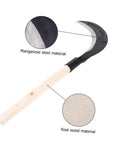Beefy Hand Scythe With Long Handle For Easy Weeding In The Garden Manganese Steel Blade Weed Puller Tool Durable Uprooting Tool