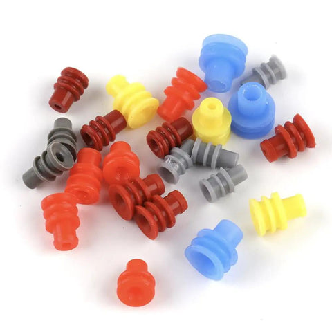 Colorful wire seals from 260Pcs Terminal Pins And 240Pcs Wire Seals Automotive Harness Kit For Cars Trucks Motorcycles And ATVs