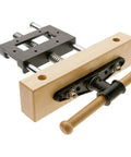Heavy Duty Cabinet Maker Front Vise With Birch Jaw 13 Inch Long And Three And A Half Inch Wide Jaw, Steel and Cast Iron