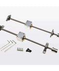 Upgrade Your 3D Printer Setup With This Sick T8 Lead Screw Kit Featuring An 8mm Pitch Vertical Or Horizontal Build For Smooth Motion Control And Precision Printing Plus Includes Brass Nut KP08 Bearing Bracket And Flexible Coupling In A Complete kit with lead screws, brass nuts, brackets, couplings, and hex keys