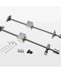 Super Cool KFL 500mm T8 Lead Screw Kit For 3D Printer And Engraving With Brass Nut KP08 Bracket And Coupling Smooth Glide Vertical Or Horizontal Build Perfect Upgrade For Your Machine Gearhead Setup, 500mm stainless steel lead screw kit with brass nuts, KP08 brackets, couplings, and screws