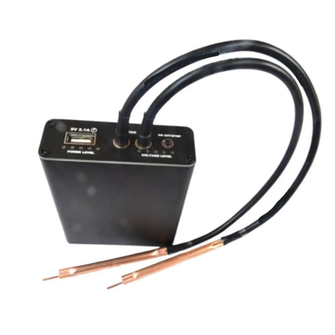 Portable Spot Welder Machine Handheld Welding Gear, Adjustable Mini 2.1A Spot Welding Equipment with copper electrodes.
