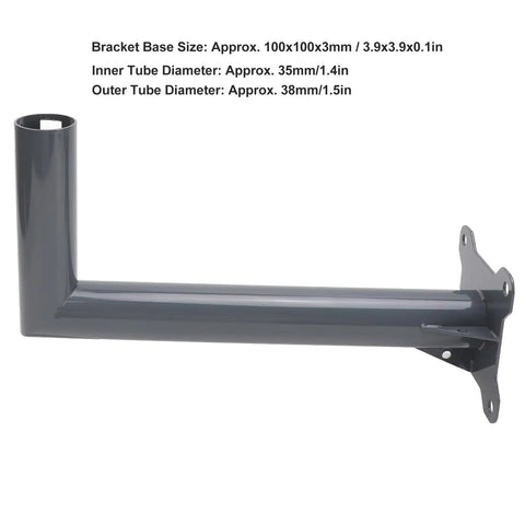 Heavy Duty Stainless Steel Satellite Internet Mount Kit For Roof Or Wall Bracket with 100x100x3 mm base, 35-38 mm tube