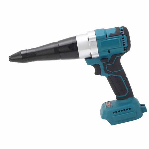 Efficient And Safe Brushless Cordless Rivet Gun 18V Electric Kit With High Capacity Battery For Heavy Duty Fastening Jobs That Hit Hard, side view
