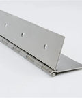 Heavy Duty Stainless Steel Piano Hinges 6 To 20 Inch Continuous Hinge For Long Cabinets And Cupboards Built Tough With Soft Close Dampers 304 Grade 2 Pack Anti Slam For Quiet Smooth Door Action, side view