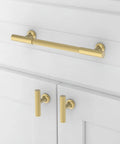 10 Pack Brushed Gold Cabinet Pulls 5 Inch 128mm Solid Heavy Duty Zinc Alloy Drawer Handles for kitchen cupboards and cabinets.