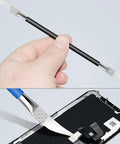 Hand holding Dope Ultra Thin Blade BGA IC Chip Repair Toolkit For Cell Phone Motherboard And CPU Removal Glue Cleaner