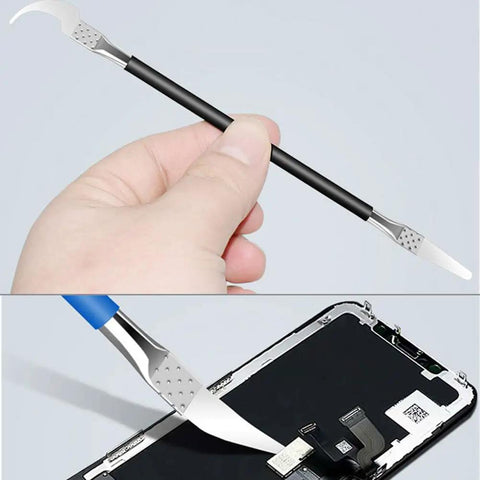 Hand holding Dope Ultra Thin Blade BGA IC Chip Repair Toolkit For Cell Phone Motherboard And CPU Removal Glue Cleaner