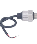 Rugged Pressure Transmitter 0 To 100 Psi With 4 To 20 mA Output Beefy Workhorse One Quarter Inch Thread Sensor, stainless steel, industrial use, side view