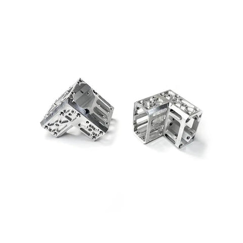 Beefed-Up Middle Frame Insert Reinforcement For T50 Agricultural Drone Chassis OEM Style Replacement Part YC.JG.QX003017.04 Restores Frame Strength In Plant Protection Machines; silver metal inserts